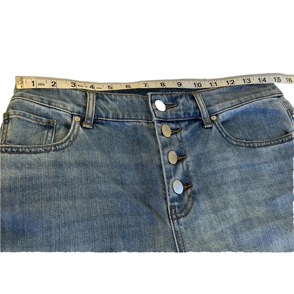 Chico's Women’s Size 0 US 4 Wide Leg Crop Exposed Button Fly Raw Hem Denim Jeans - Picture 6 of 11